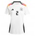 Camiseta Alemania Antonio Rudiger #2 Primera Equipación Replica Eurocopa 2024 mangas cortas